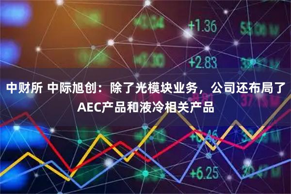 中财所 中际旭创：除了光模块业务，公司还布局了AEC产品和液冷相关产品